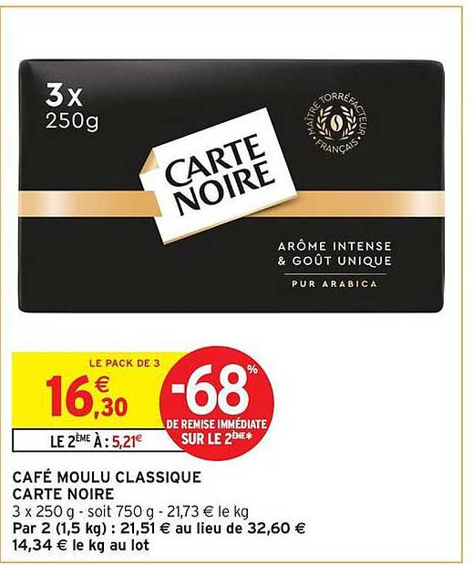 Carte Noire Café moulu classique