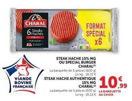 Charal 6 Steaks Hachés