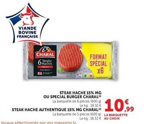 Charal 6 Steaks Hachés