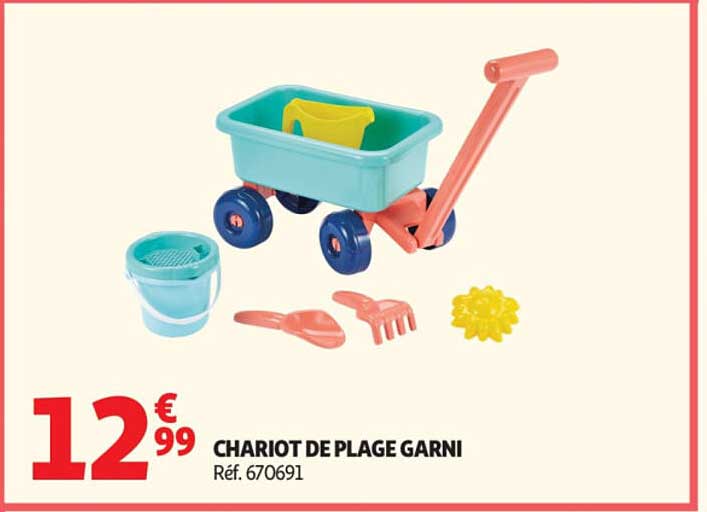 CHARIOT DE PLAGE GARNI