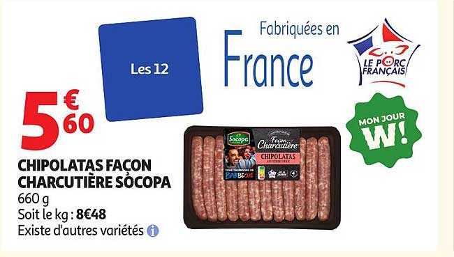 Chipolatas façon charcutière Sòcopa