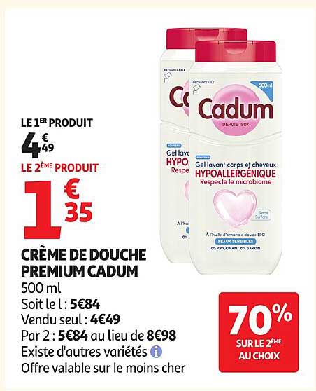 Crème de douche Premium Cadum