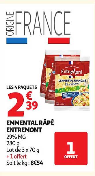 Entremont Emmental râpé