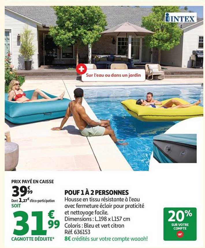 INTEX POUF 1 À 2 PERSONNES