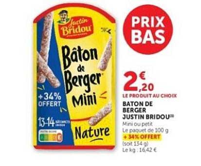 Justin Bridou Bâton de Berger Mini Nature