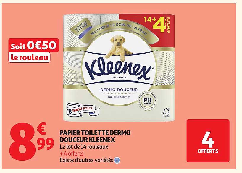 Kleenex Papier toilette Dermo Douceur