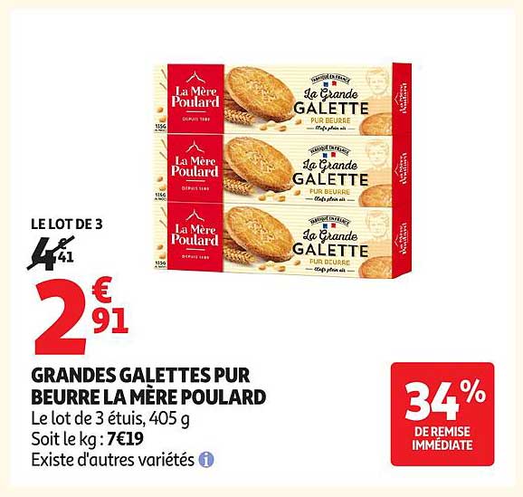 La Mère Poulard Grandes Galettes Pur Beurre