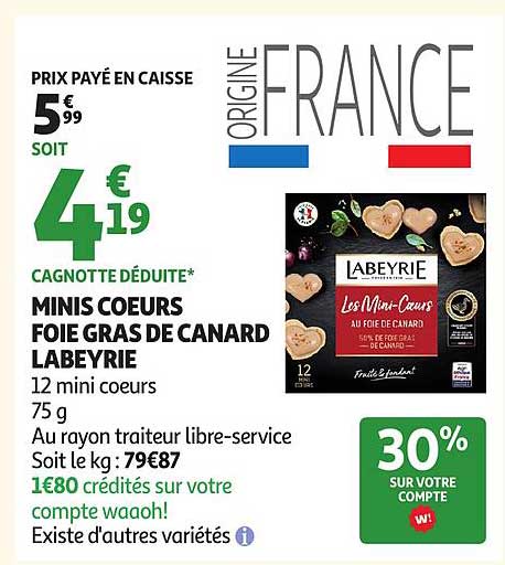LABEYRIE Minis Coeurs Foie Gras de Canard