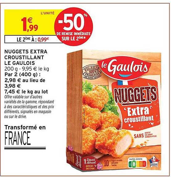 Le Gaulois Nuggets Extra croustillant
