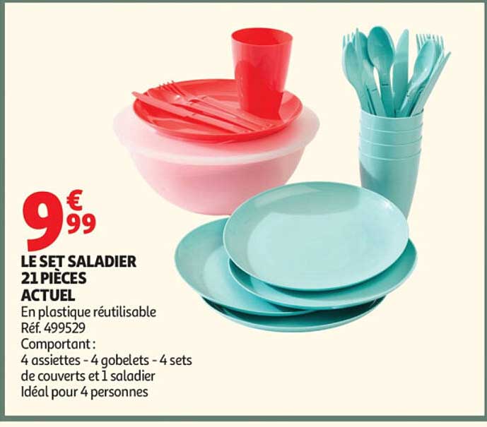 LE SET SALADIER 21 PIÈCES ACTUEL