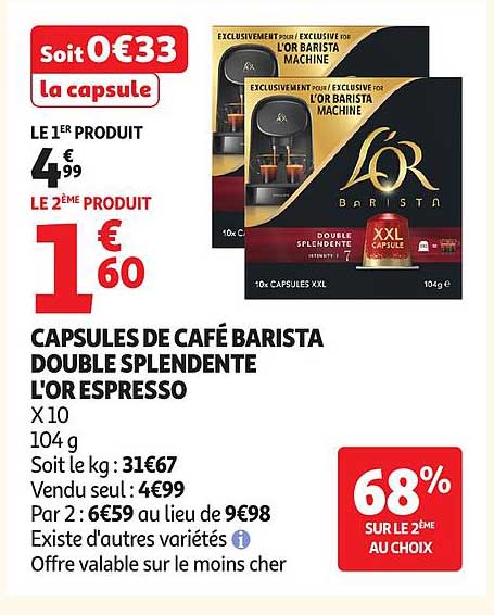L'OR Barista Double Splendante