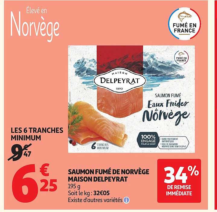 Maison DELPEYRAT Saumon fumé de Norvège