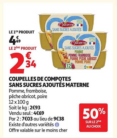 Materne Sans Sucres Ajoutés