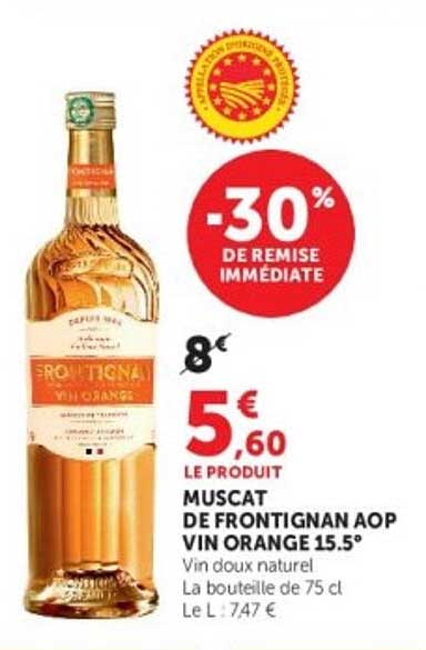 MUSCAT DE FRONTIGNAN AOP VIN ORANGE 15.5°
