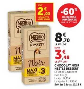 Nestlé dessert Noir
