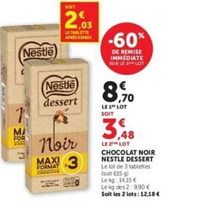 Nestlé dessert Noir