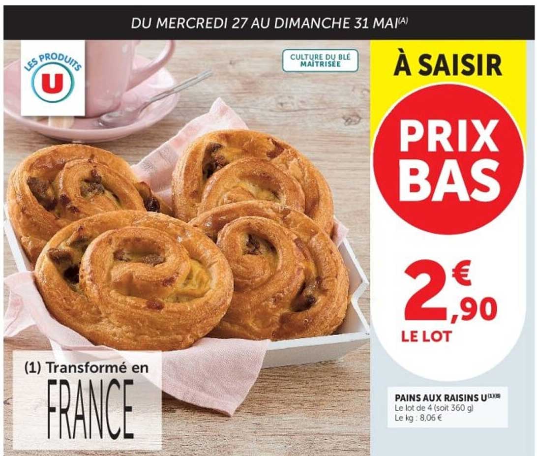 PAINS AUX RAISINS U