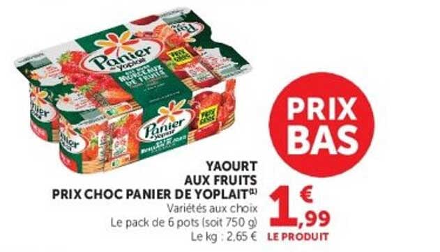 Panier de Yoplait Yaourt aux fruits