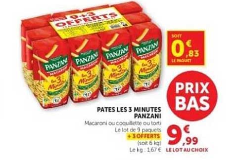 Panzani PATES LES 3 MINUTES