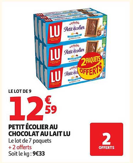 PETIT ÉCOLIER AU CHOCOLAT AU LAIT LU
