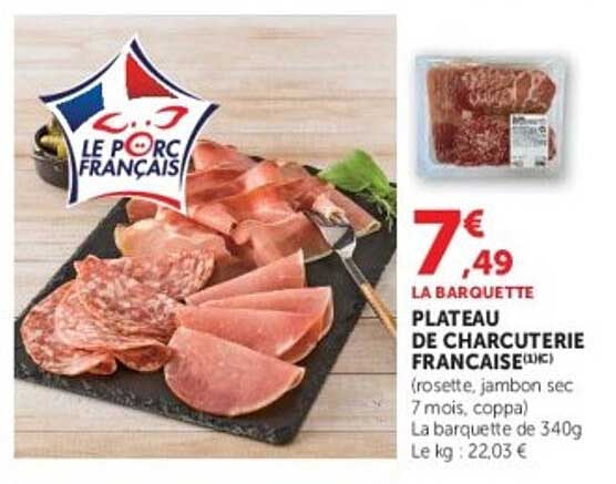 Plateau de charcuterie française