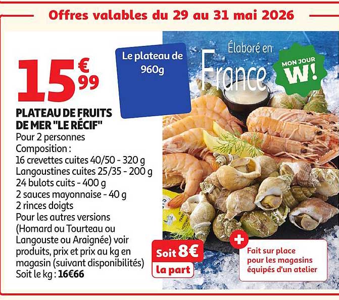 Plateau de fruits de mer "Le récif
