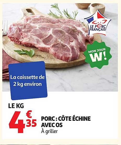 PORC : CÔTE ÉCHINE AVEC OS