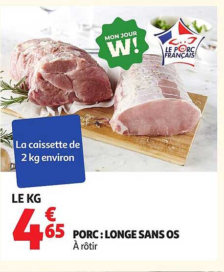 PORC : LONGE SANS OS