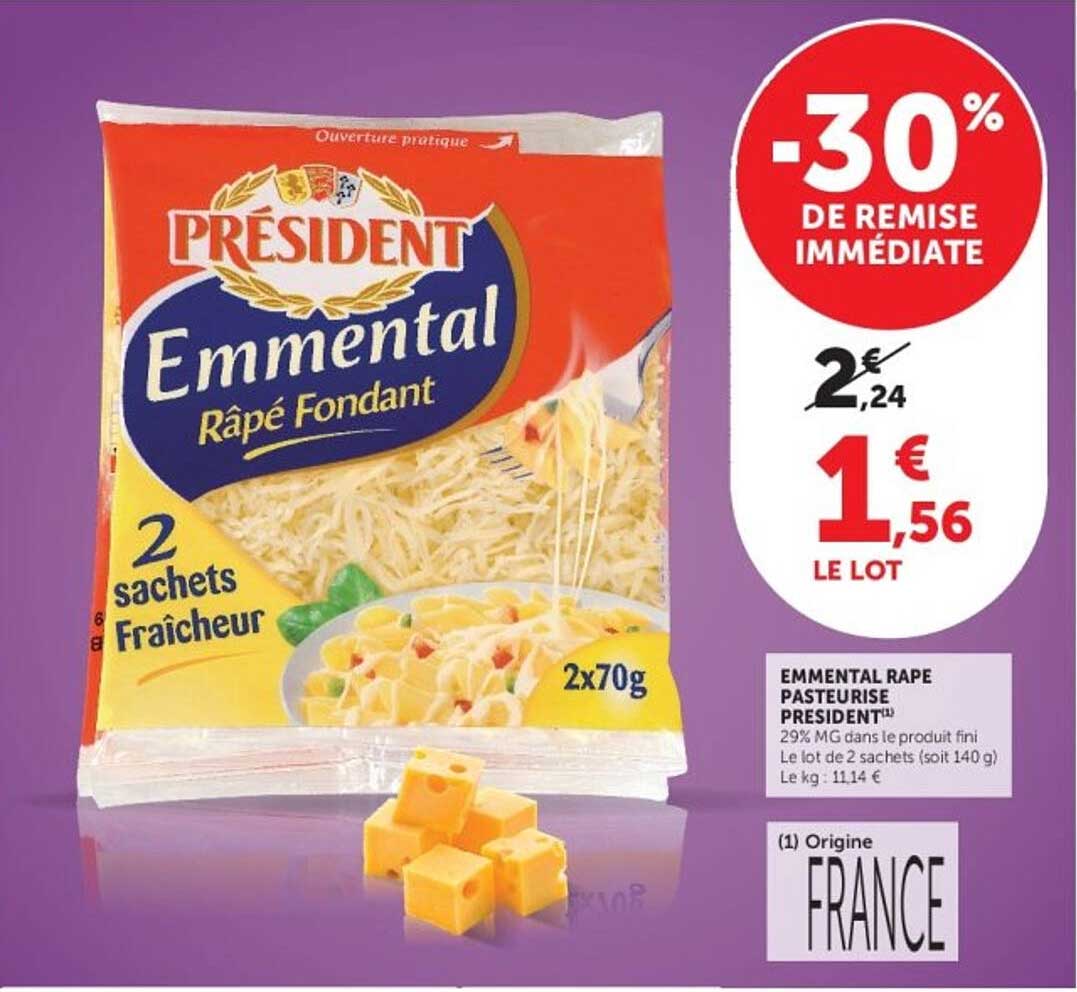 Président Emmental Râpé Fondant
