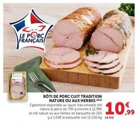 Rôti de porc cuit tradition