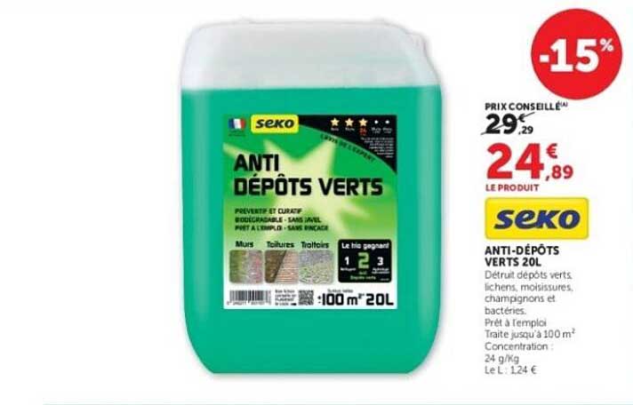 SEKO ANTI-DÉPÔTS VERTS