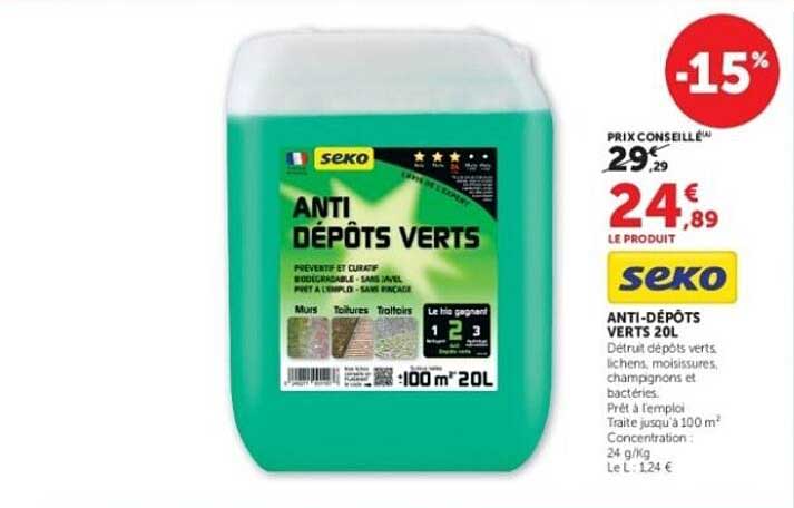 SEKO ANTI-DÉPÔTS VERTS