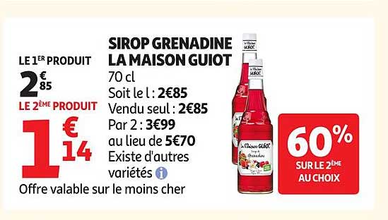SIROP GRENADINE LA MAISON GUIOT