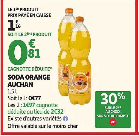 SODA ORANGE AUCHAN