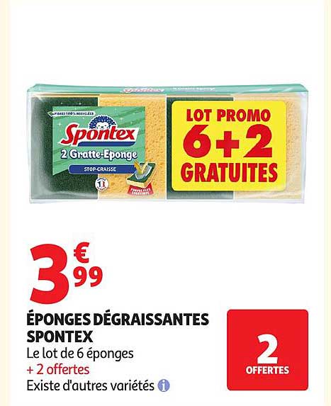 Spontex ÉPONGES DÉGRAISSANTES