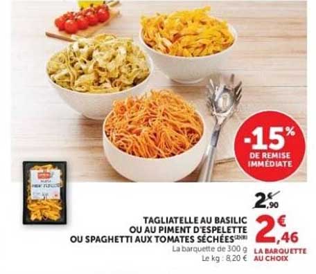 TAGLIATELLE AU BASILIC