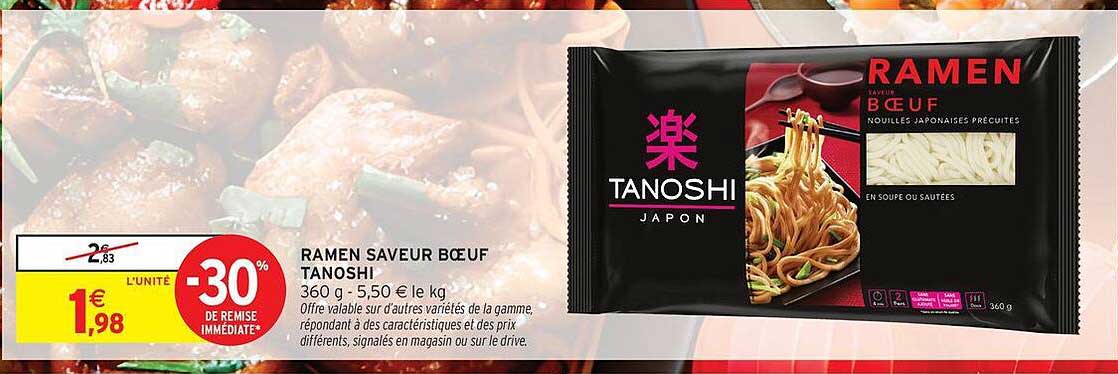 TANOSHI RAMEN SAVEUR BŒUF