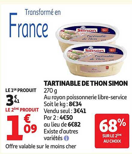 Tartinable de Thon Simon