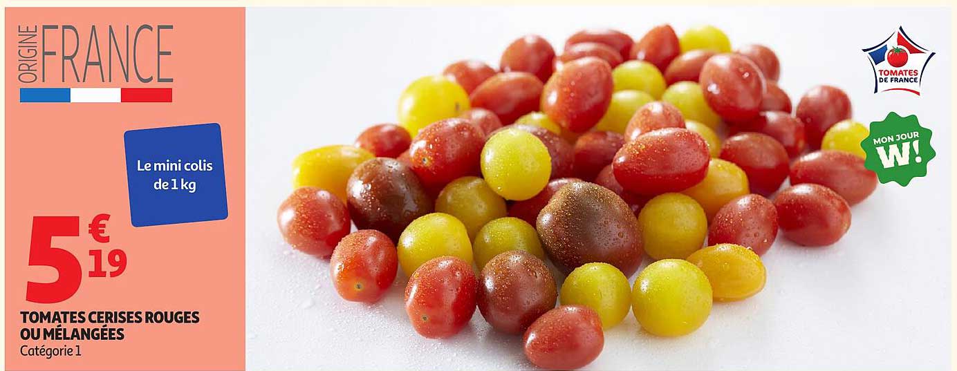 TOMATES CERISES ROUGES OU MÉLANGÉES