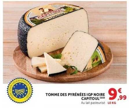 Tomme des Pyrénées IGP Noire CapitouL