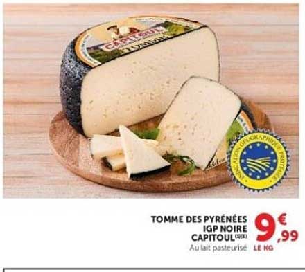 Tomme des Pyrénées IGP Noire Capitouls