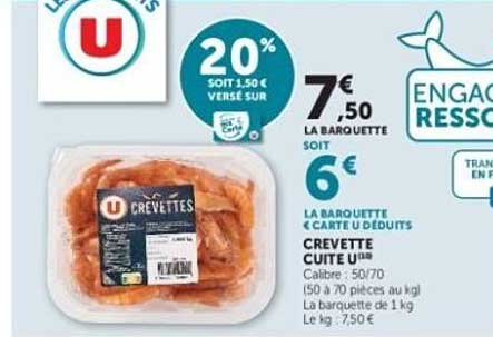 U Crevettes cuites