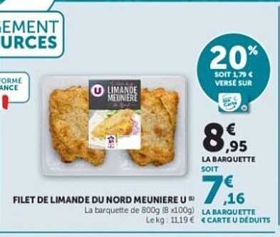U Filet de Limande du Nord Meuniere U