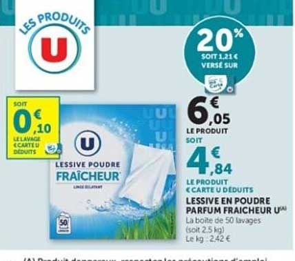 U Lessive poudre Fraîcheur