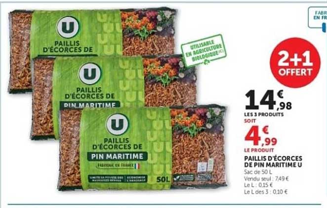 U Paillis d'écorces de Pin maritime U