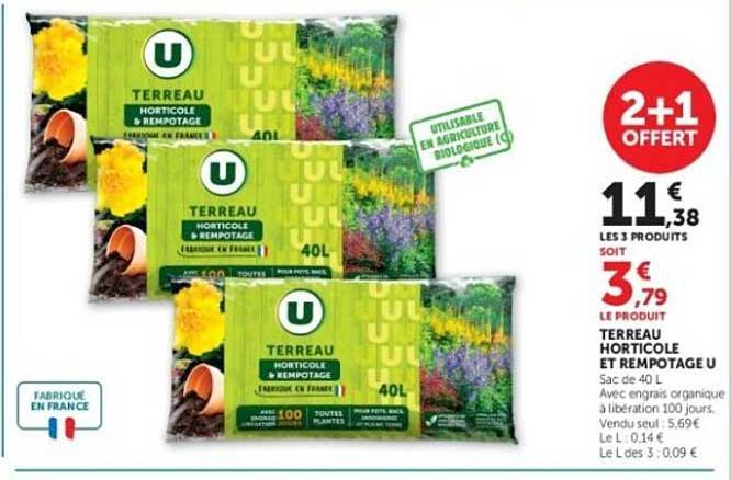 U TERREAU HORTICOLE & REMPOTAGE
