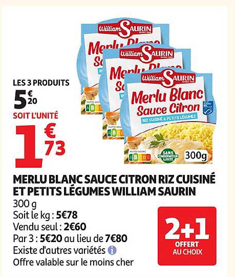 William Saurin Merlu Blanc Sauce Citron