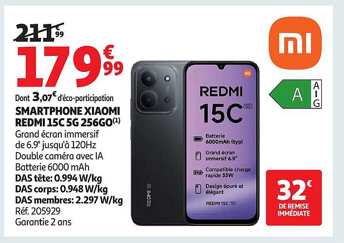 Xiaomi Redmi 15C 5G 256Go