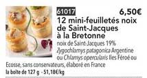 12 mini feuilletés noix de saint jacques à la bretonne
