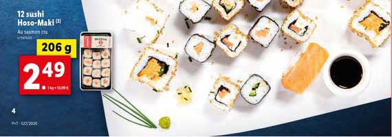 12 sushi hoso maki